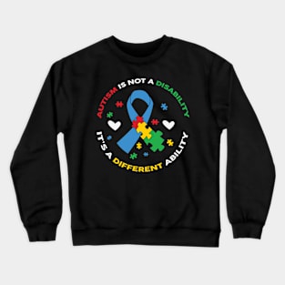 Ribbon Puzzle Autism Awareness Gift for Birthday, Mother's Day, Thanksgiving, Christmas Crewneck Sweatshirt